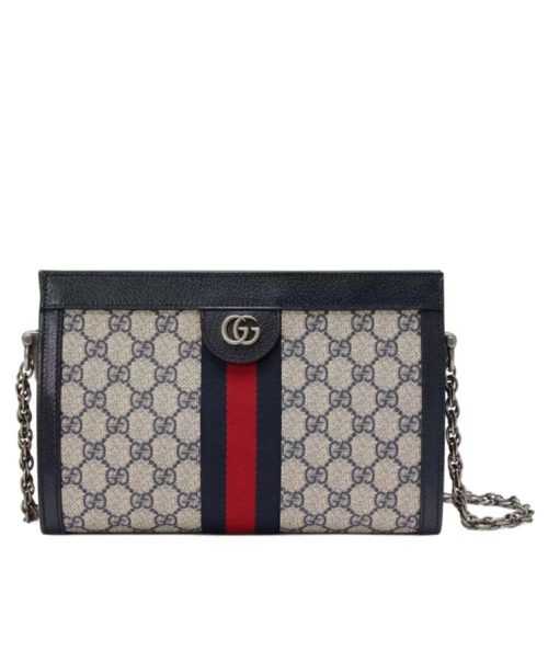 G.U.C.C Ophidia GG, Dark Blue G.U.C.C Bag, G.U.C.C Love Parade, GG Supreme Canvas, Small Shoulder Bag