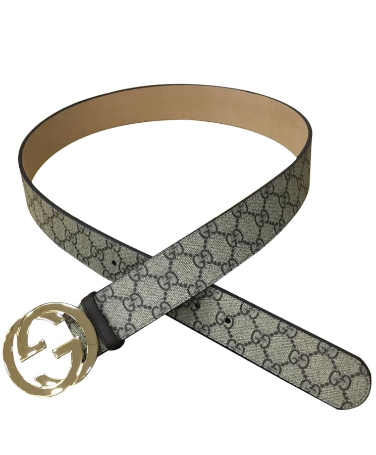 G.U.C.C GG Supreme belt with G buckle 370543 Coffee