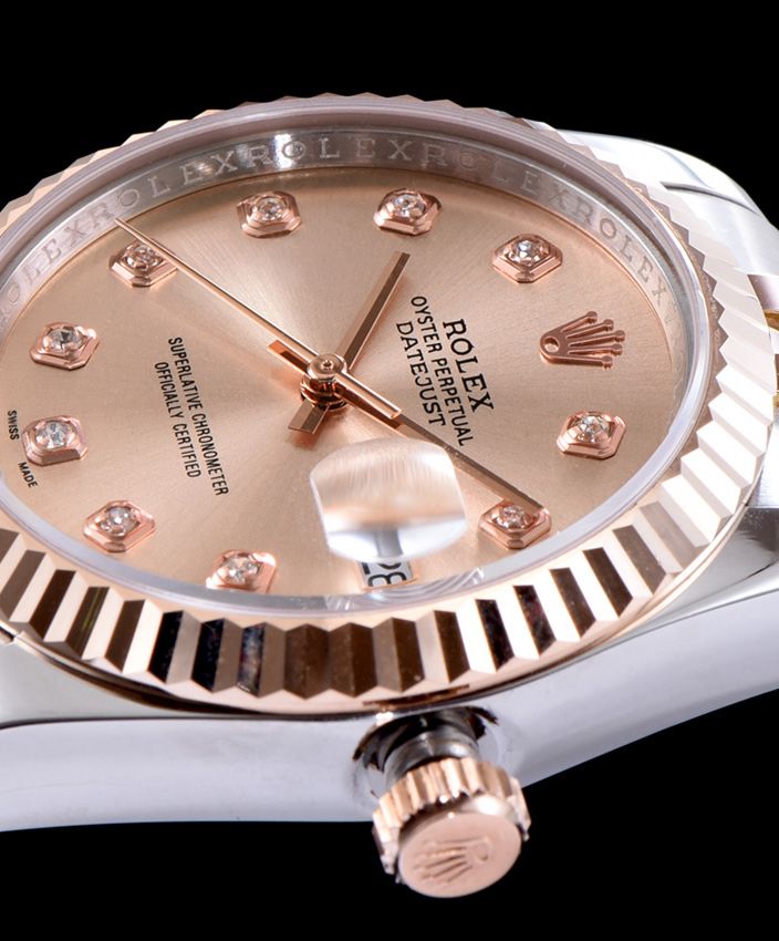 Ro.le.x Datejust Wtach With Diamond maker Golden