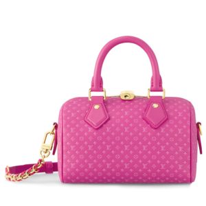 L.*V Speedy, Luxury Handbag, Speedy Bandouliere 20, Monogram Motif, Nanogram Capsule, Calfskin Handbag