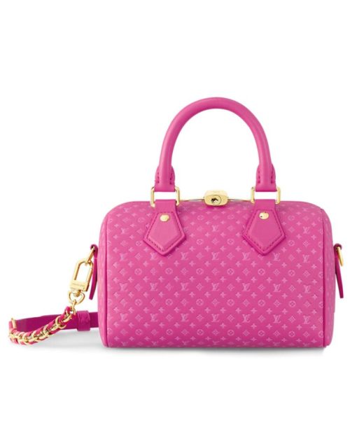 L.*V Speedy, Luxury Handbag, Speedy Bandouliere 20, Monogram Motif, Nanogram Capsule, Calfskin Handbag