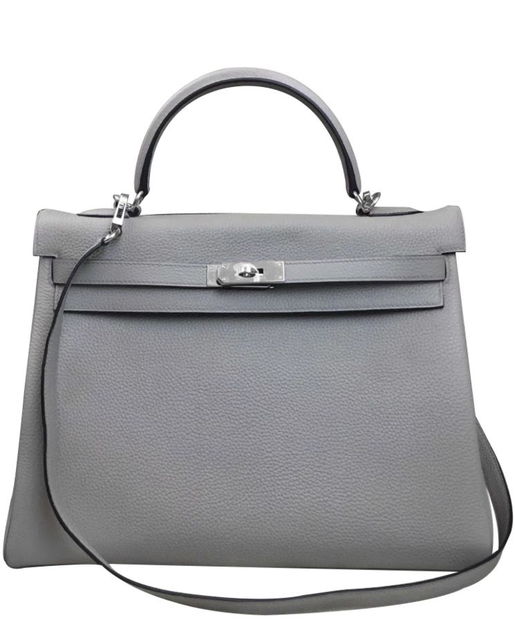 Her..mes Kelly Bag 35 Togo Leather Gray