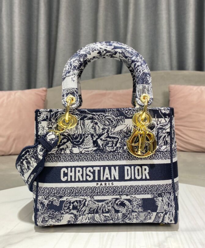 Di.ar Medium Lady D-Lite Bag Dark Blue