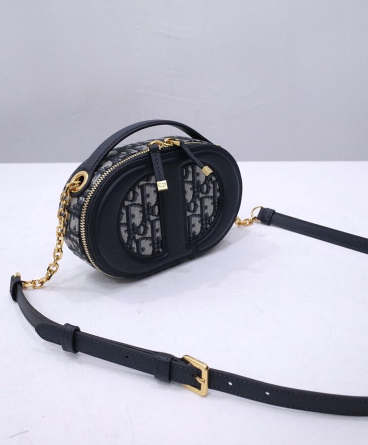 Di.ar CD Signature Oval Camera Bag Dark Blue