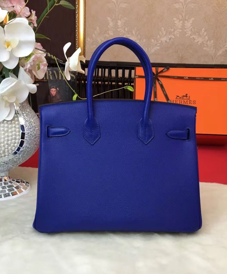 Her..mes Birkin 35 Epsom Leather Paon Phw