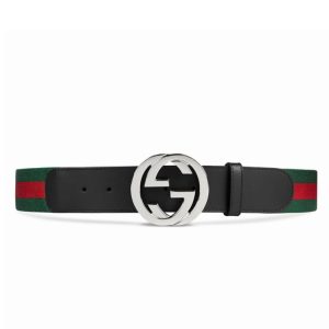 G.U.C.C Unisex Web, G.U.C.C Web Belt, Luxury Accessory, G buckle 411924, Leather Belt