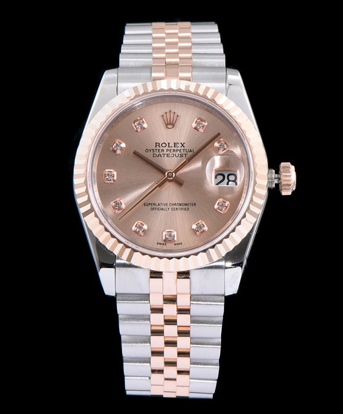 Ro.le.x Datejust Wtach With Diamond maker Golden