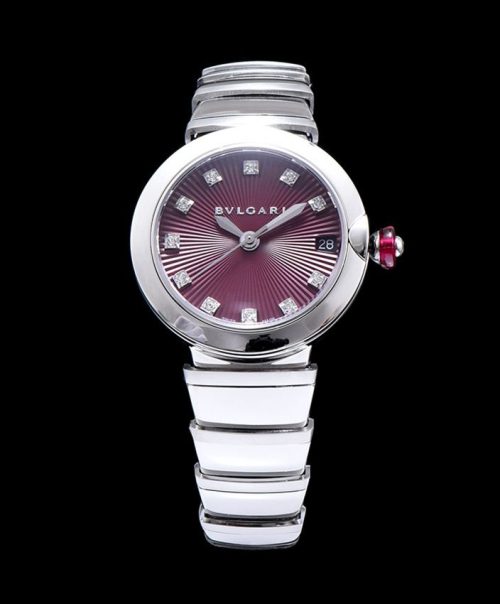 Bvl.gar Stainless Steel Watch, Diamond Watch Henna, Luxury Timepiece