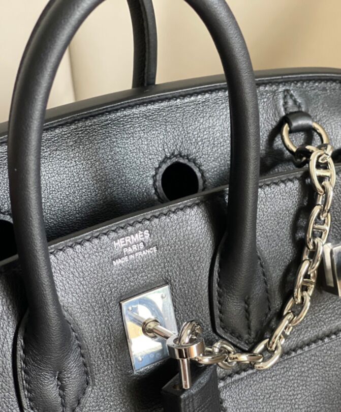 Her..mes Birkin 25 Limited Edition Rock Black