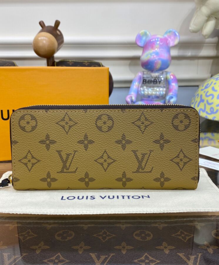 L.*V Clemence, Clemence Wallet, Monogram Reverse Canvas, Luxury Wallet