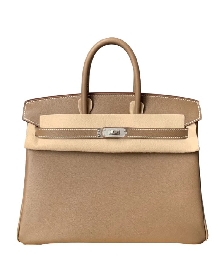 Her..mes Birkin 25 Swift Leather Gray