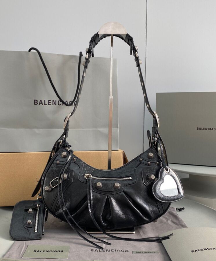 Balen.ciaga Le Cagole Small Shoulder Bag Black