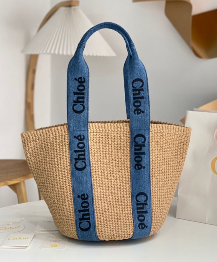 chl.oe Large Woody Basket Blue