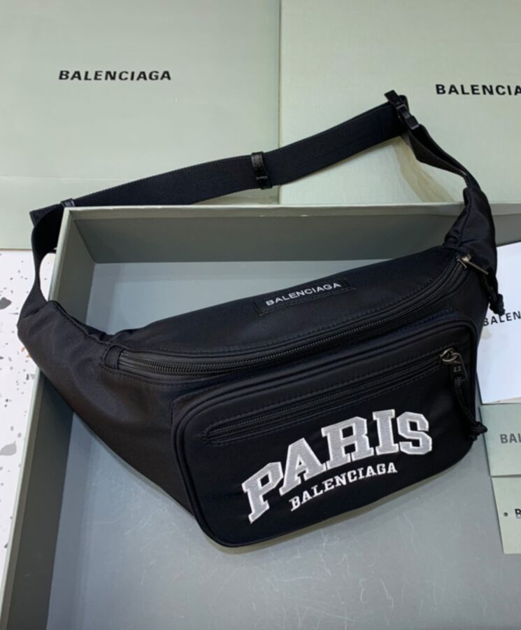 Balen.ciaga City Paris Explorer Belt Bag Black