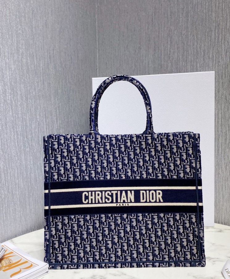 Christian Di.ar Book Tote Dark Blue