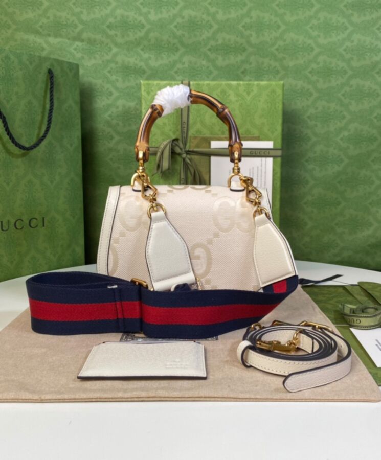 G.U.C.C Bamboo 1947 Small Bag Cream