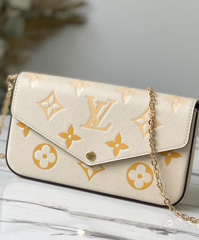 L.*V Felicie, Pochette M80498, Monogram Empreinte Leather, Summer 2021 Collection, Luxury Leather Goods