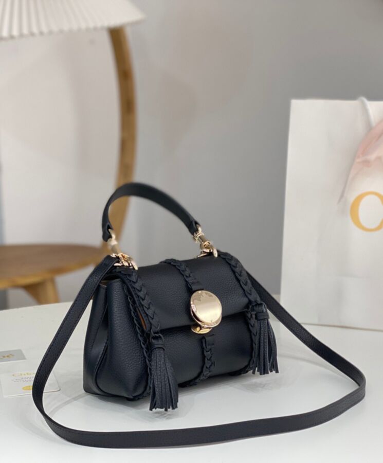 chl.oe Penelope Mini Soft Shoulder Bag Black