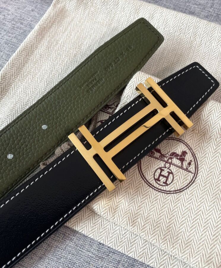 Her..mes H Au Carre Belt Buckle & Reversible Leather Strap 32mm