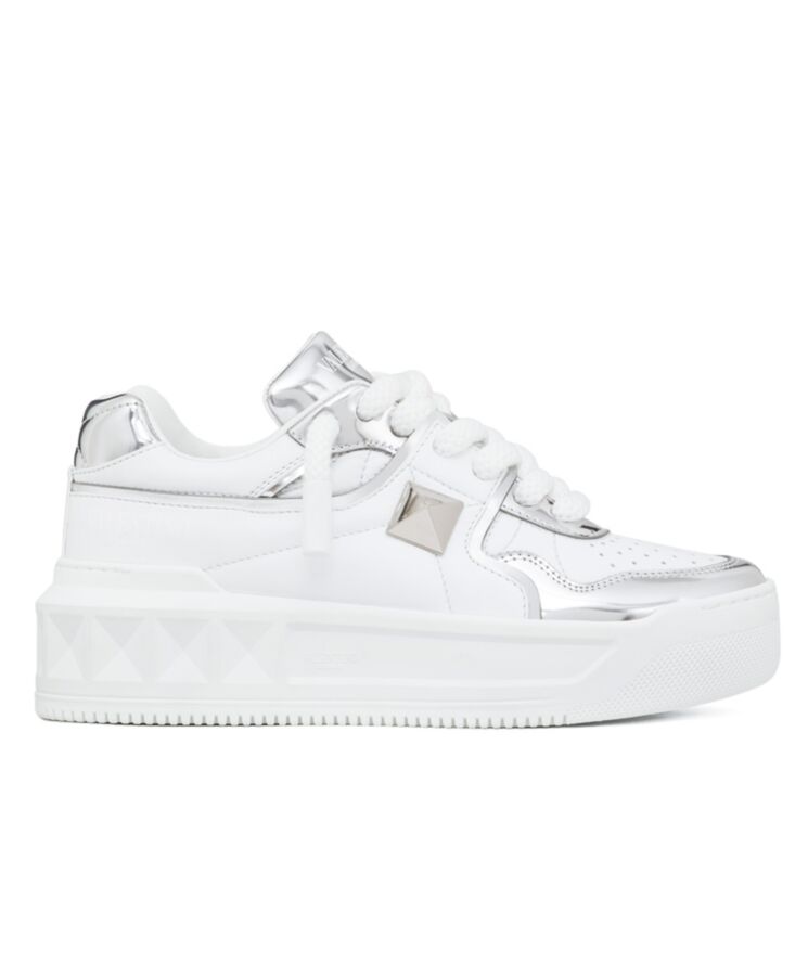 Valen.tino Unisex One Stud XL Women’s Lambskin Sneakers White