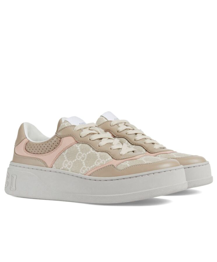 G.U.C.C Unisex GG, GG Sneaker Cream, Retro Sneakers, Luxury Footwear