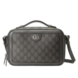 G.U.C.C Ophidia Small, GG Supreme Canvas, Double G