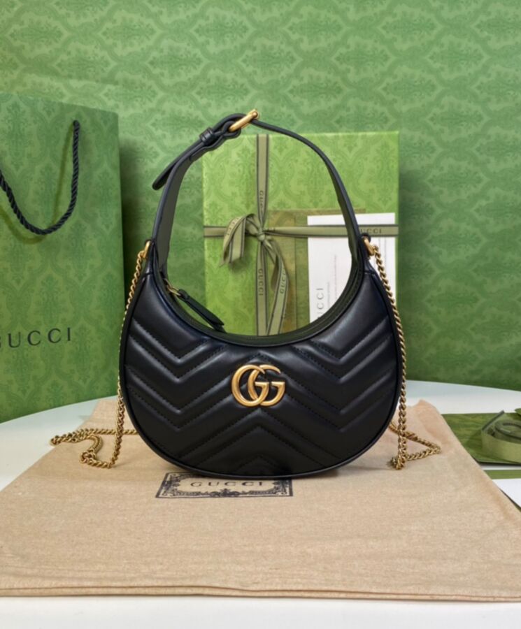 G.U.C.C GG Marmont Half-moon-shaped Mini Bag