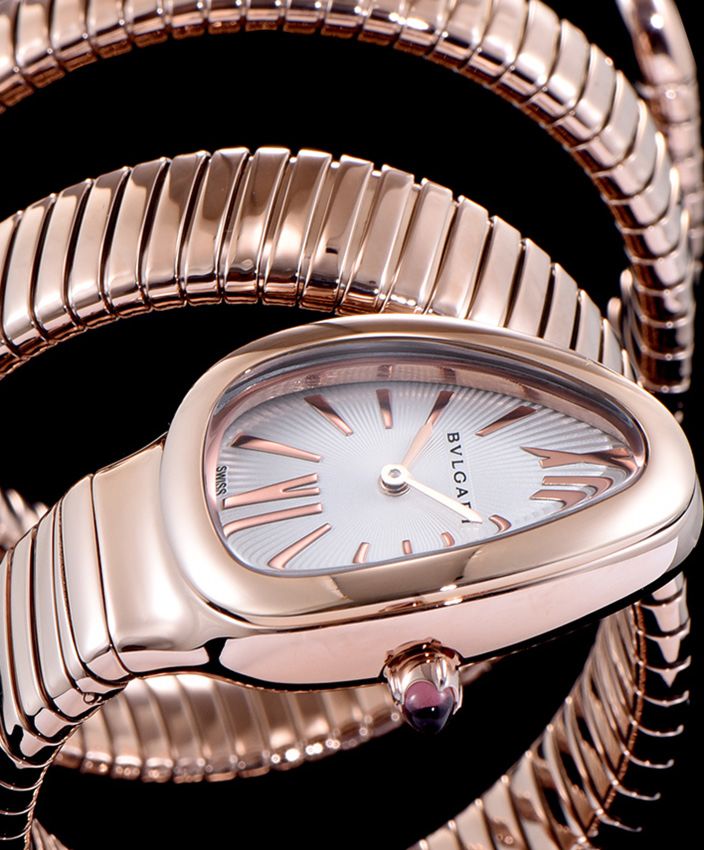 Bvl.gar rose-gold stainless steel automatic watch for lady White