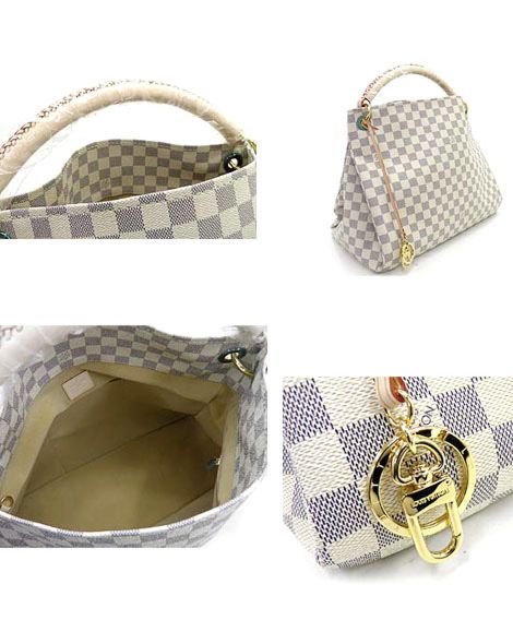 L.*V Damier Artsy N41174 White