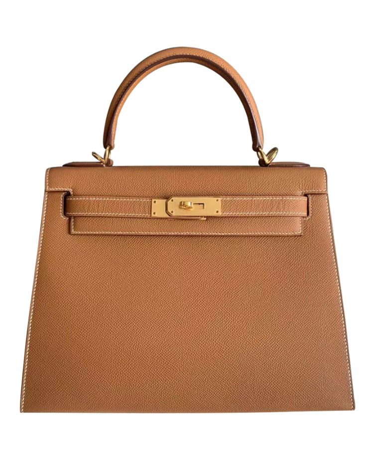 Her..mes Kelly Bag 32 Epsom Leather Light Coffee