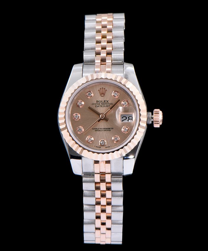 Ro.le.x Datejust Wtach With Diamond maker Golden