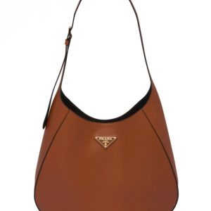 Pra.-da Large Leather, Leather Shoulder Bag, Pra.-da Shoulder Bag, Luxury Handbag