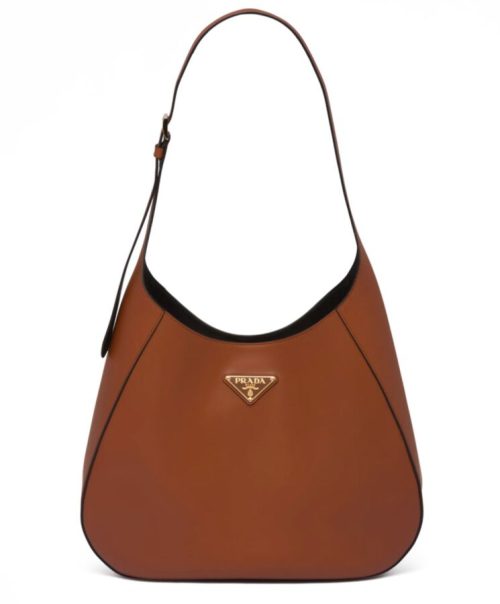 Pra.-da Large Leather, Leather Shoulder Bag, Pra.-da Shoulder Bag, Luxury Handbag