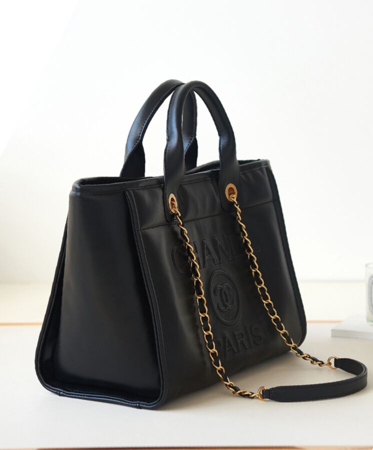 Cha.nel Small Shopping Bag AS3257 Black