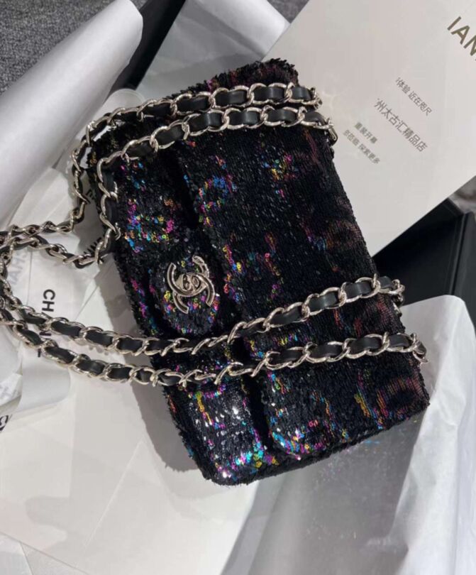 Cha.nel Evening Bag AS4297 Black