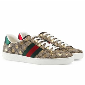 G.U.C.C Unisex Ace, GG Supreme Bees Sneaker, Luxury Footwear, Designer Sneaker, G.U.C.C 1970s Design, Web Stripe Sneaker