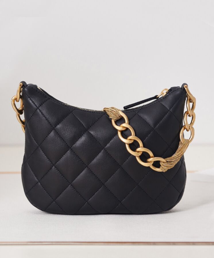 Cha.nel Hobo Handbag AS4220 Black