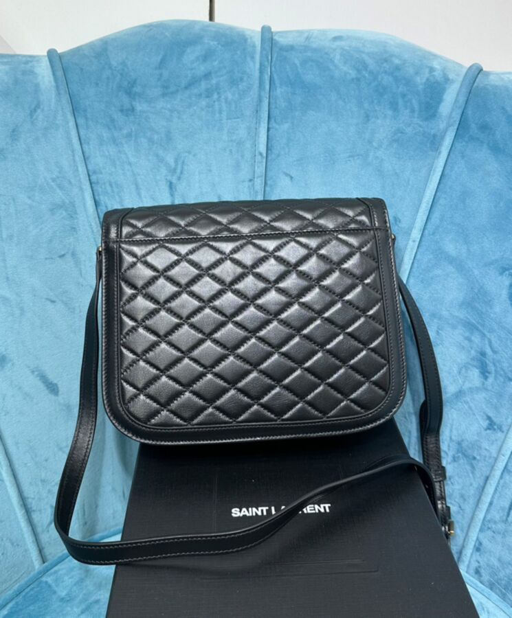 Saint.Lau.rent Solferino Medium Supple Satchel In Quilted Lambskin Black