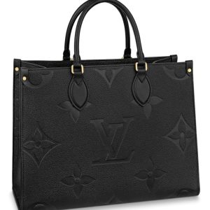 L.*V Onthego, Onthego MM M45595, Monogram Empreinte Leather, Luxury Tote Bag