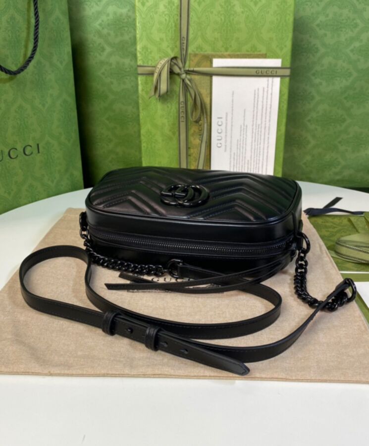 G.U.C.C GG Marmont Small Shoulder Bag Black