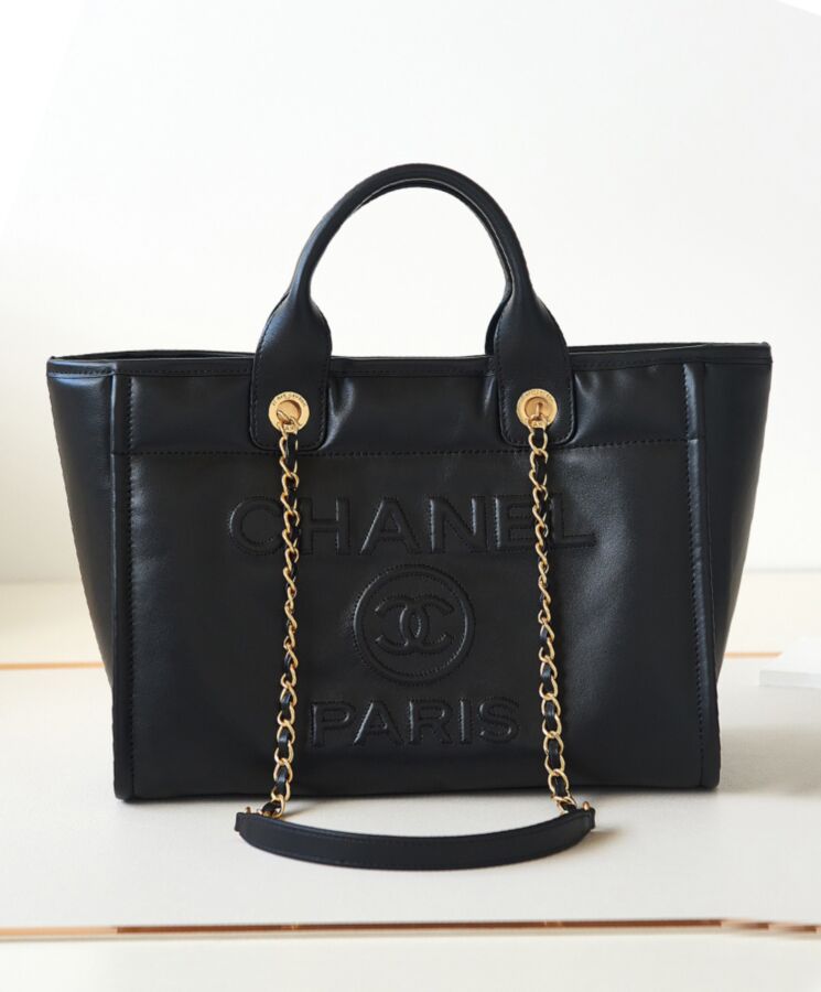 Cha.nel Small Shopping Bag AS3257 Black