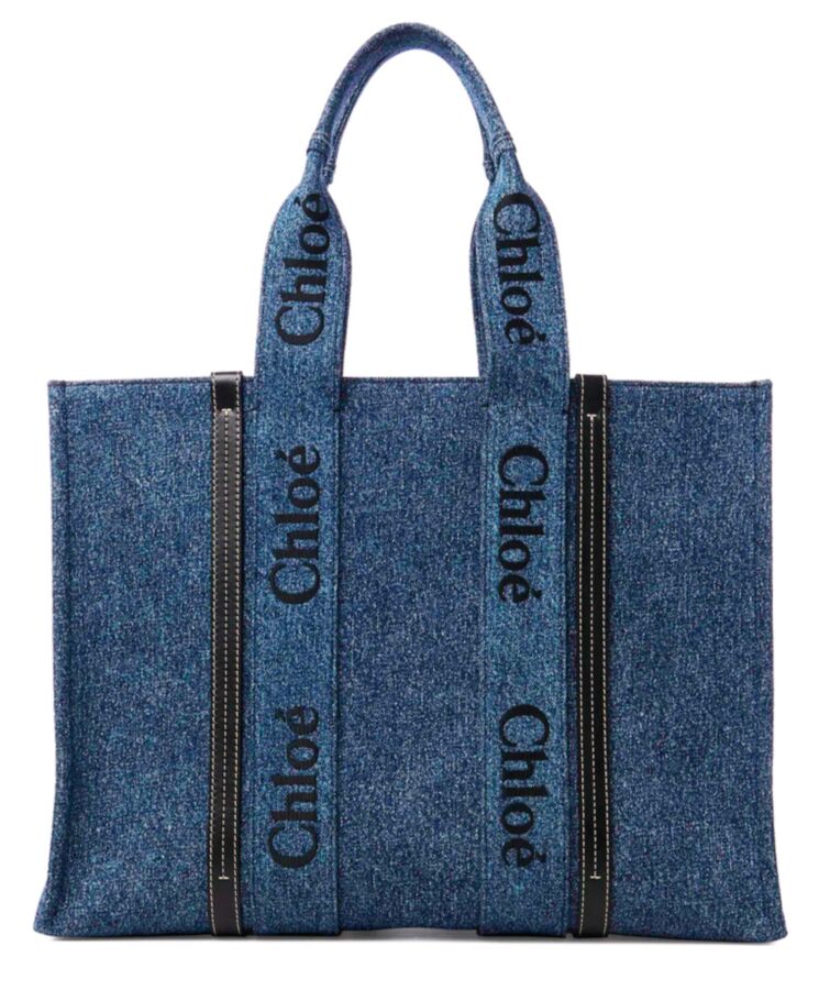 chl.oe Large Woody, chl.oe tote bag, luxury tote bag, denim tote bag, replica bags chl.oe