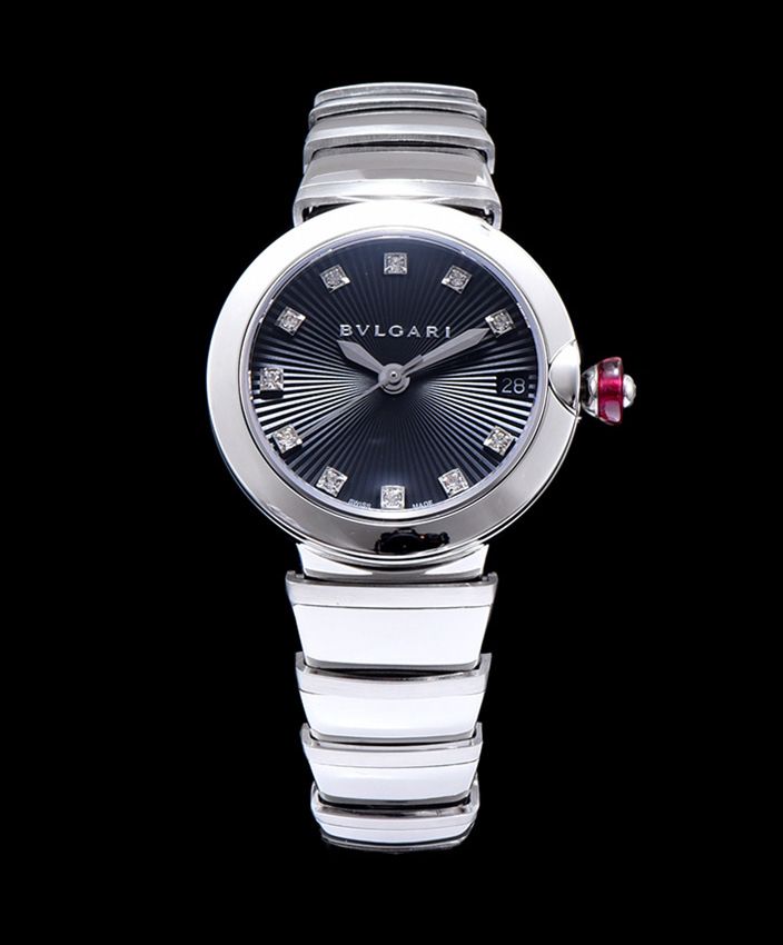 Bvl.gar stainless steel and diamond watch Black