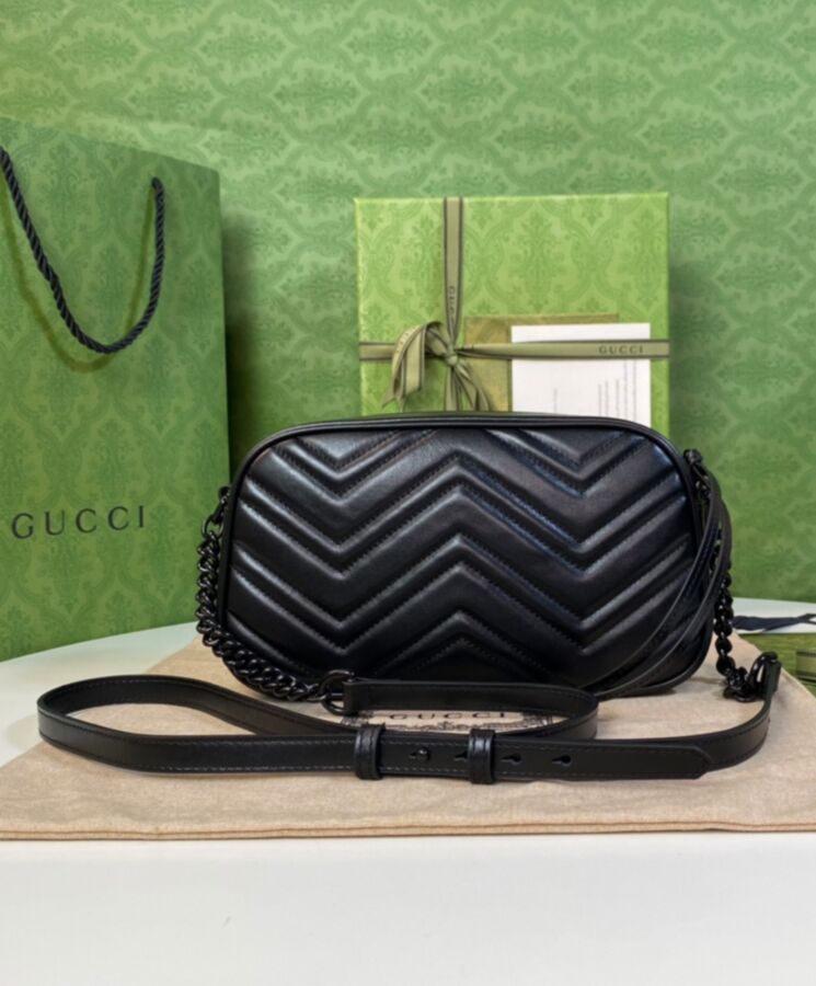 G.U.C.C GG Marmont Small Shoulder Bag Black