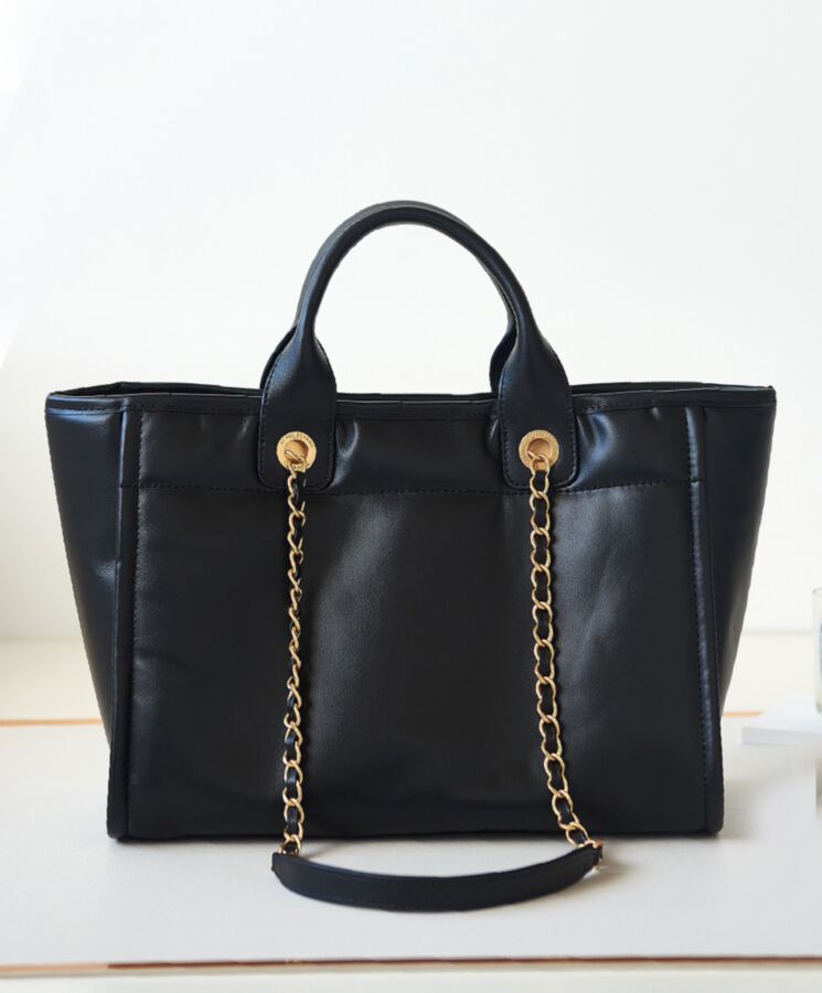 Cha.nel Small Shopping Bag AS3257 Black