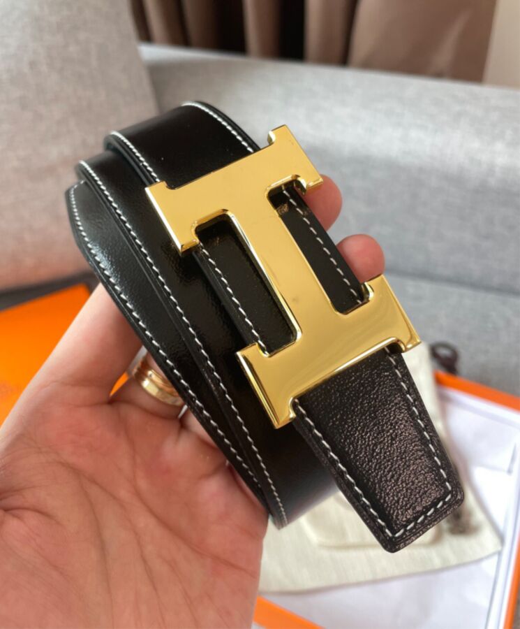 Her..mes H Belt Buckle & Reversible Leather Strap 32mm