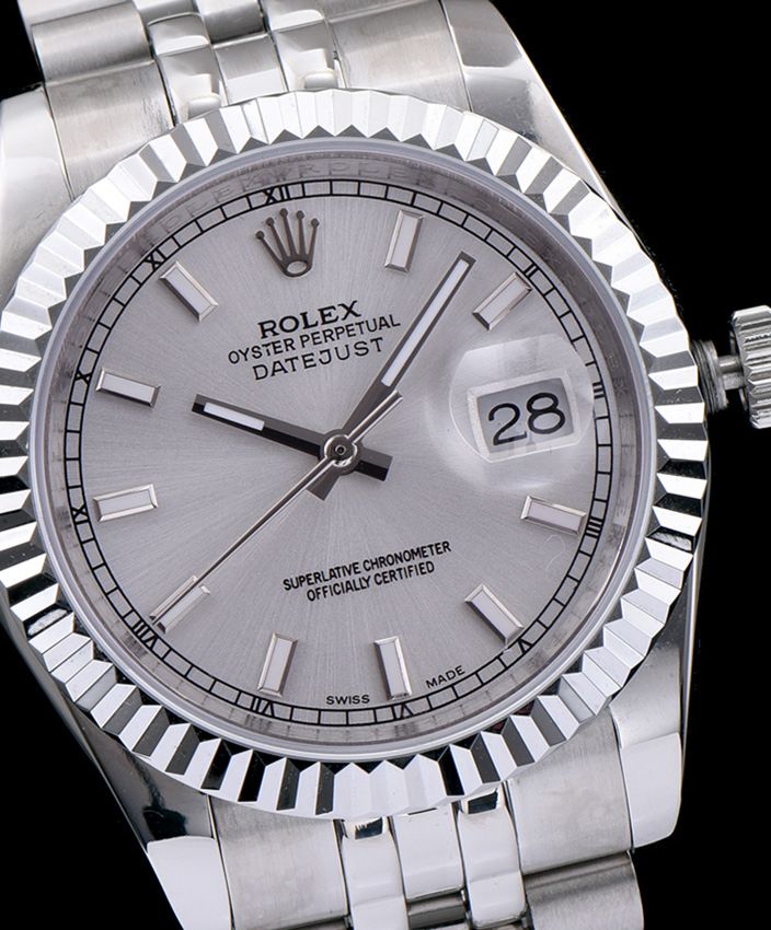 Ro.le.x Men's Stainless Steel, Datejust Watches White, Quartz Movement, Sapphire Crystal, Waterproof Watch