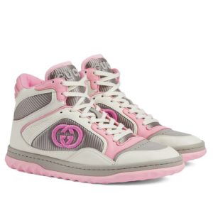 G.U.C.C Women's Mac80, High Top Sneaker, Leather Sneaker, Retro-Inspired design, Luxury Women's Footwear