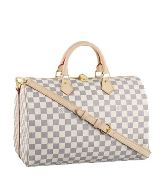 L.*V Damier Speedy N41002 White