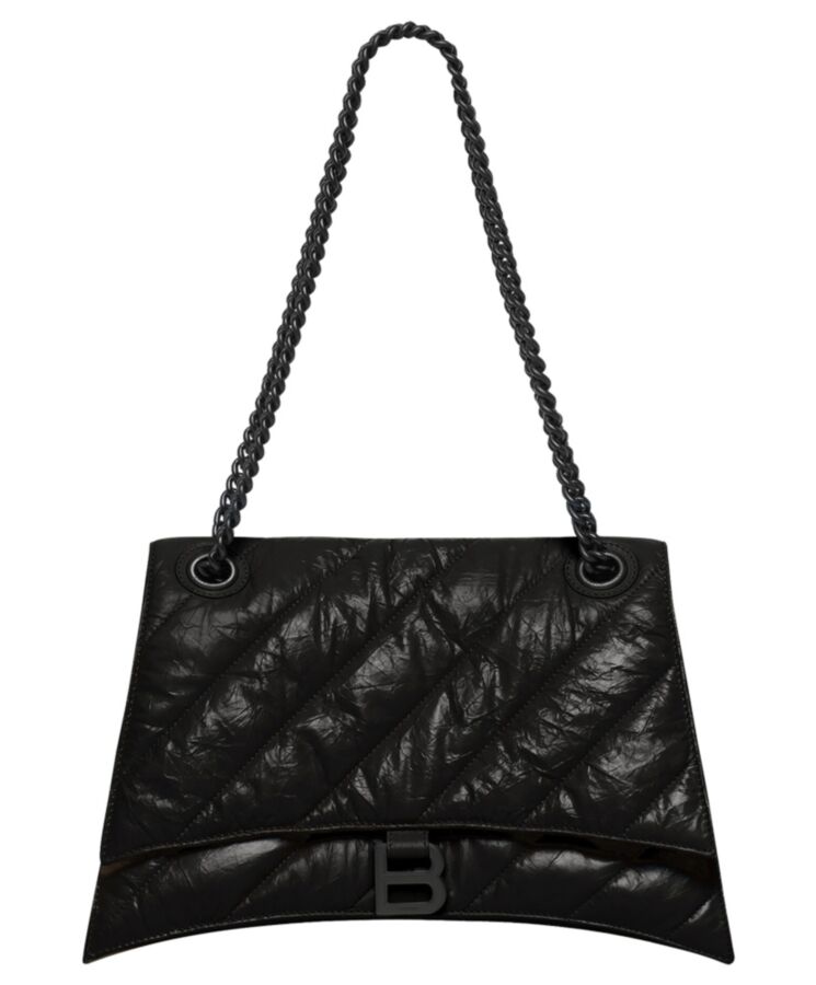 Balen.ciaga Crush Medium Chain Bag Quilted